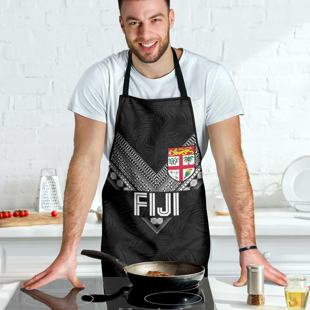 Rugby Fiji Apron Fijian Masi Tribal Sporty Style Black Color - Polynesian Pride