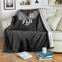 Rugby Fiji Blanket Fijian Masi Tribal Sporty Style Black Color - Polynesian Pride