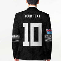 Custom Rugby Fiji Blazer Fijian Masi Tribal Sporty Style Black Color - Polynesian Pride