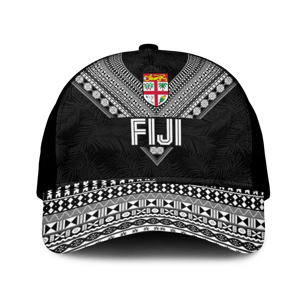Rugby Fiji Mesh Trucker Cap Fijian Masi Tribal Sporty Style Black Color - Polynesian Pride