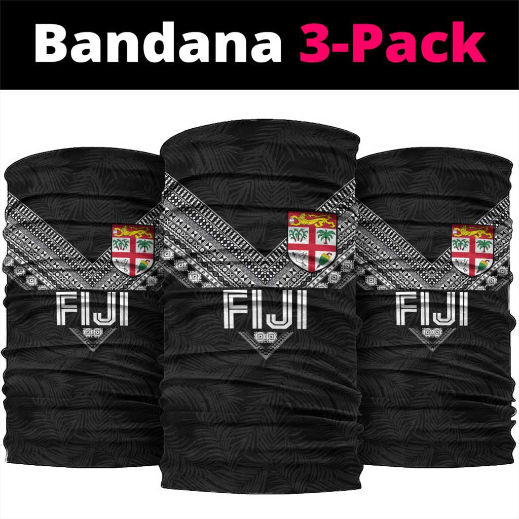 Rugby Fiji Neck Gaiter Fijian Masi Tribal Sporty Style Black Color - Polynesian Pride