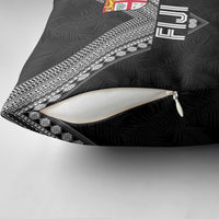Rugby Fiji Pillow Cover Fijian Masi Tribal Sporty Style Black Color - Polynesian Pride