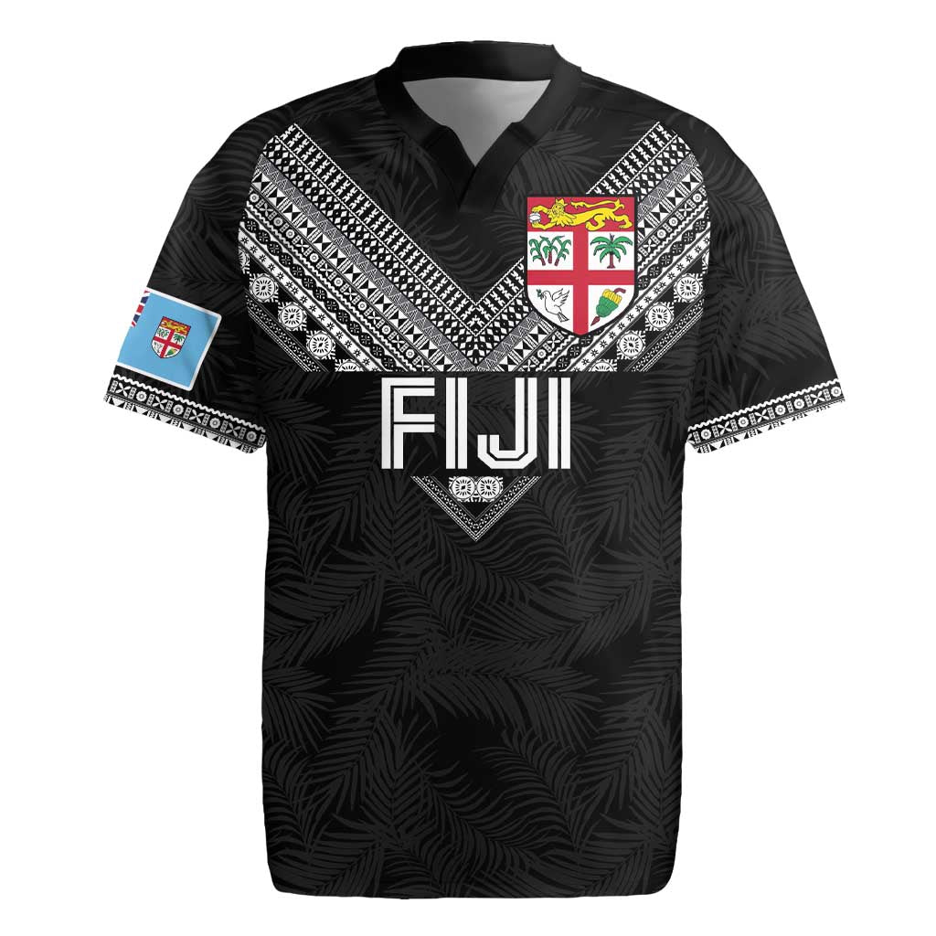Custom Rugby Fiji Rugby Jersey Fijian Masi Tribal Sporty Style Black Color - Polynesian Pride