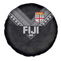 Rugby Fiji Spare Tire Cover Fijian Masi Tribal Sporty Style Black Color - Polynesian Pride
