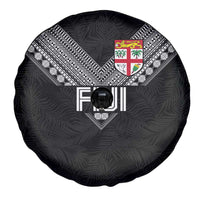 Rugby Fiji Spare Tire Cover Fijian Masi Tribal Sporty Style Black Color - Polynesian Pride