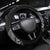 Rugby Fiji Steering Wheel Cover Fijian Masi Tribal Sporty Style Black Color - Polynesian Pride