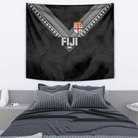 Rugby Fiji Tapestry Fijian Masi Tribal Sporty Style Black Color - Polynesian Pride