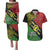 Papua New Guinea Southern Highlands Province Couples Matching Puletasi Dress and Hawaiian Shirt PNG Birds Of Paradise Polynesian Arty Style LT03 Black - Polynesian Pride