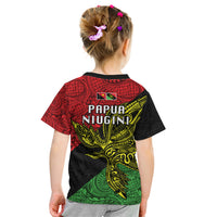 Papua New Guinea Southern Highlands Province Kid T Shirt PNG Birds Of Paradise Polynesian Arty Style LT03 - Polynesian Pride