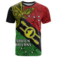 Personalised Papua New Guinea Southern Highlands Province T Shirt PNG Birds Of Paradise Polynesian Arty Style LT03 Black - Polynesian Pride