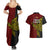 Papua New Guinea Western Province Couples Matching Summer Maxi Dress and Hawaiian Shirt PNG Birds Of Paradise Polynesian Arty Style LT03 - Polynesian Pride
