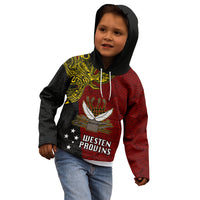 Papua New Guinea Western Province Kid Hoodie PNG Birds Of Paradise Polynesian Arty Style LT03 - Polynesian Pride