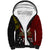 Personalised Papua New Guinea Western Province Sherpa Hoodie PNG Birds Of Paradise Polynesian Arty Style LT03 Unisex Red - Polynesian Pride
