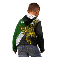 Personalised Papua New Guinea Western Highlands Province Kid Hoodie PNG Birds Of Paradise Polynesian Arty Style LT03 - Polynesian Pride