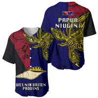 Papua New Guinea West New Britain Province Baseball Jersey PNG Birds Of Paradise Polynesian Arty Style LT03 - Polynesian Pride