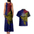 Papua New Guinea West New Britain Province Couples Matching Tank Maxi Dress and Hawaiian Shirt PNG Birds Of Paradise Polynesian Arty Style LT03 - Polynesian Pride