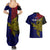 Personalised Papua New Guinea West New Britain Province Couples Matching Summer Maxi Dress and Hawaiian Shirt PNG Birds Of Paradise Polynesian Arty Style LT03 - Polynesian Pride