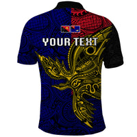 Personalised Papua New Guinea West New Britain Province Polo Shirt PNG Birds Of Paradise Polynesian Arty Style LT03 - Polynesian Pride