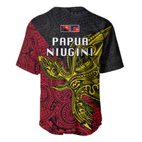 Papua New Guinea Sandaun Province Baseball Jersey PNG Birds Of Paradise Polynesian Arty Style LT03 - Polynesian Pride