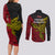 Papua New Guinea Sandaun Province Couples Matching Long Sleeve Bodycon Dress and Long Sleeve Button Shirts PNG Birds Of Paradise Polynesian Arty Style LT03 - Polynesian Pride