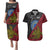 Papua New Guinea Sandaun Province Couples Matching Puletasi Dress and Hawaiian Shirt PNG Birds Of Paradise Polynesian Arty Style LT03 Red - Polynesian Pride