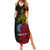 Personalised Papua New Guinea Sandaun Province Summer Maxi Dress PNG Birds Of Paradise Polynesian Arty Style LT03 Women Red - Polynesian Pride