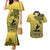 Papua New Guinea National Capital District Couples Matching Mermaid Dress and Hawaiian Shirt PNG Birds Of Paradise Polynesian Arty Style LT03 Yellow - Polynesian Pride