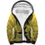 Papua New Guinea National Capital District Sherpa Hoodie PNG Birds Of Paradise Polynesian Arty Style LT03 Unisex Yellow - Polynesian Pride
