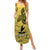 Personalised Papua New Guinea National Capital District Summer Maxi Dress PNG Birds Of Paradise Polynesian Arty Style LT03 Women Yellow - Polynesian Pride