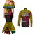 Papua New Guinea Hela Province Couples Matching Mermaid Dress and Long Sleeve Button Shirts PNG Birds Of Paradise Polynesian Arty Style LT03 - Polynesian Pride