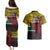 Papua New Guinea Hela Province Couples Matching Puletasi Dress and Hawaiian Shirt PNG Birds Of Paradise Polynesian Arty Style LT03 - Polynesian Pride