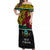 Papua New Guinea Hela Province Off Shoulder Maxi Dress PNG Birds Of Paradise Polynesian Arty Style LT03 Women Yellow - Polynesian Pride