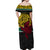 Papua New Guinea Hela Province Off Shoulder Maxi Dress PNG Birds Of Paradise Polynesian Arty Style LT03 - Polynesian Pride