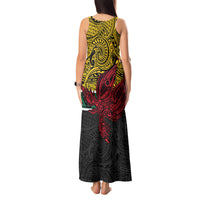Personalised Papua New Guinea Hela Province Tank Maxi Dress PNG Birds Of Paradise Polynesian Arty Style LT03 - Polynesian Pride