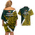 Papua New Guinea Jiwaka Province Couples Matching Off Shoulder Short Dress and Hawaiian Shirt PNG Birds Of Paradise Polynesian Arty Style LT03 - Polynesian Pride