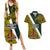 Papua New Guinea Jiwaka Province Couples Matching Summer Maxi Dress and Hawaiian Shirt PNG Birds Of Paradise Polynesian Arty Style LT03 Yellow - Polynesian Pride