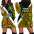 Papua New Guinea Jiwaka Province Hoodie Dress PNG Birds Of Paradise Polynesian Arty Style LT03 - Polynesian Pride