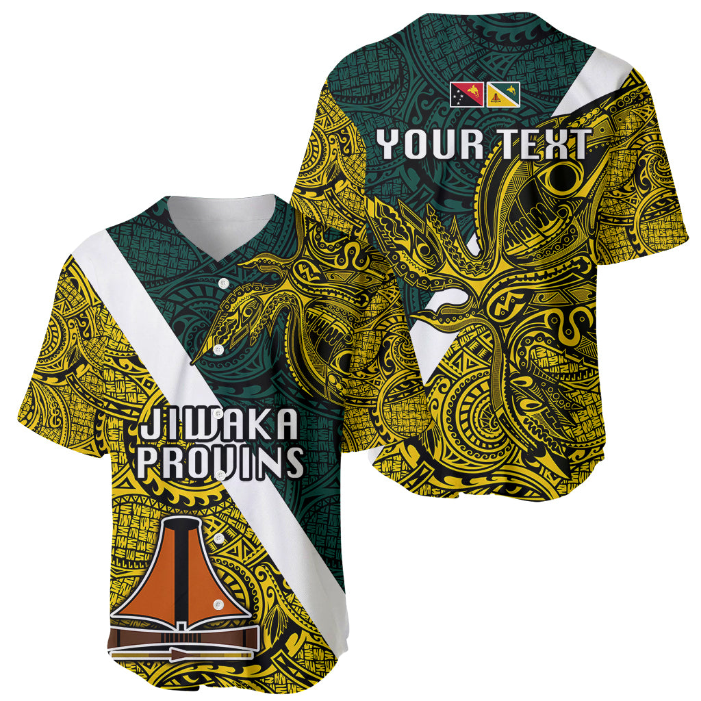 Personalised Papua New Guinea Jiwaka Province Baseball Jersey PNG Birds Of Paradise Polynesian Arty Style LT03 - Polynesian Pride