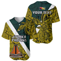 Personalised Papua New Guinea Jiwaka Province Baseball Jersey PNG Birds Of Paradise Polynesian Arty Style LT03 - Polynesian Pride