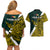 Personalised Papua New Guinea Jiwaka Province Couples Matching Off Shoulder Short Dress and Hawaiian Shirt PNG Birds Of Paradise Polynesian Arty Style LT03 - Polynesian Pride