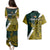 Personalised Papua New Guinea Jiwaka Province Couples Matching Puletasi Dress and Hawaiian Shirt PNG Birds Of Paradise Polynesian Arty Style LT03 - Polynesian Pride