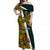 Personalised Papua New Guinea Jiwaka Province Off Shoulder Maxi Dress PNG Birds Of Paradise Polynesian Arty Style LT03 Women Yellow - Polynesian Pride