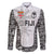 Custom Fiji Pacific Rugby 2024 Family Matching Long Sleeve Bodycon Dress and Hawaiian Shirt Tapa Tribal and Fijian Masi Pattern