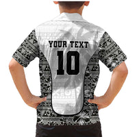 Custom Fiji Pacific Rugby 2024 Family Matching Mermaid Dress and Hawaiian Shirt Tapa Tribal and Fijian Masi Pattern
