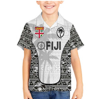Custom Fiji Pacific Rugby 2024 Family Matching Mermaid Dress and Hawaiian Shirt Tapa Tribal and Fijian Masi Pattern