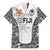 Custom Fiji Pacific Rugby 2024 Family Matching Off The Shoulder Long Sleeve Dress and Hawaiian Shirt Tapa Tribal and Fijian Masi Pattern