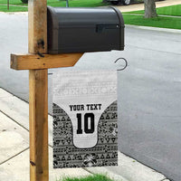 Custom Fiji Pacific Rugby 2024 Garden Flag Tapa Tribal and Fijian Masi Pattern