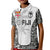 Custom Fiji Pacific Rugby 2024 Kid Polo Shirt Tapa Tribal and Fijian Masi Pattern