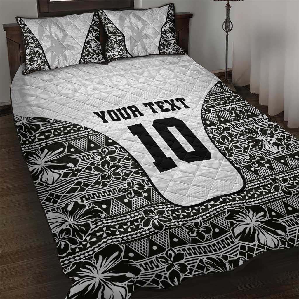 Custom Fiji Pacific Rugby 2024 Quilt Bed Set Tapa Tribal and Fijian Masi Pattern