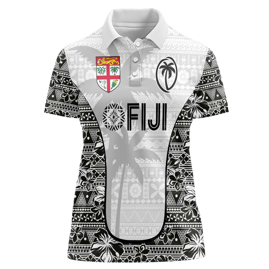 Custom Fiji Pacific Rugby 2024 Women Polo Shirt Tapa Tribal and Fijian Masi Pattern